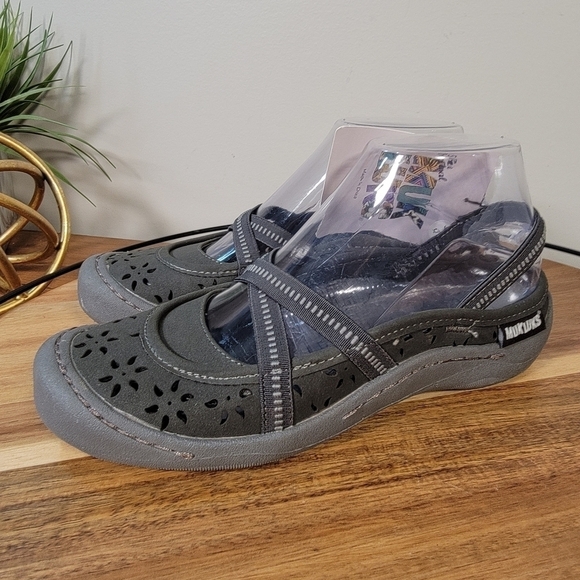 NEW Muk Luks Erin Dark Gray Sling Back Mary Jane Flats Size 6 - Picture 8 of 14